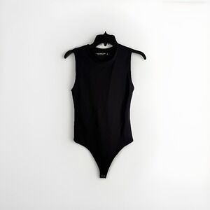 Abercrombie & Fitch High Neck  BLACK Bodysuit SMALL Soft Collection